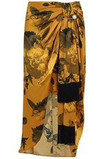 Mother Of Pearl EMMA KNOT SKIRT GOLDEN PEONY